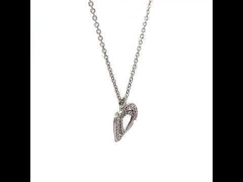 purpleluck My Valentine 925 Silver Necklace. Modern minimal heart design pendant with adjustable chain for gifting