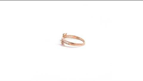 Purpleluck Rose Gold Radiant floral Ring modern design luxury sterling silver ring