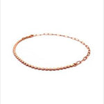 PurpleLuck Tamanna Rose Gold Italian Anklet. Sterling Silver simple daily wear anklet for women and girls. Ideal gift for wife
