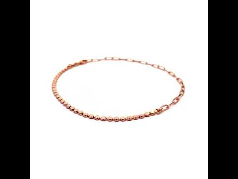 PurpleLuck Tamanna Rose Gold Italian Anklet. Sterling Silver simple daily wear anklet for women and girls. Ideal gift for wife
