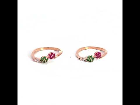 PurpleLuck Raveena Rose Gold Toe Rings Trendy minimal daily wear jewellery 