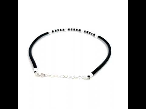 Purpleluck Nocturne Muse 925 Silver Anklet traditional black anklet for women. Trendy and minimal anklet for daily wear
