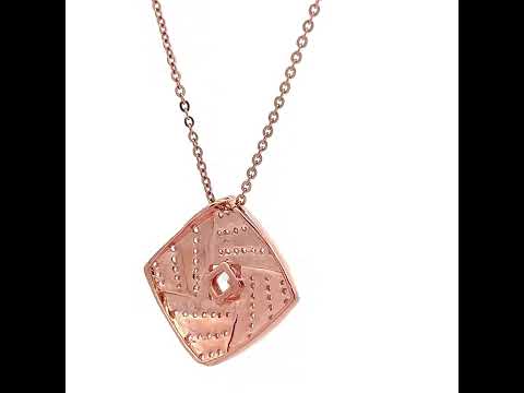 PurpleLuck Jennie Rose Gold Pendant. Sterling Silver minimal festive wear pendant with adjustable chain for Valentines and anniversary gift for girlfriend and wife