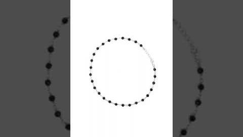 Purpleluck Obsidian Spark 925 Silver Black Anklet. Black bead anklet for everyday wear for women