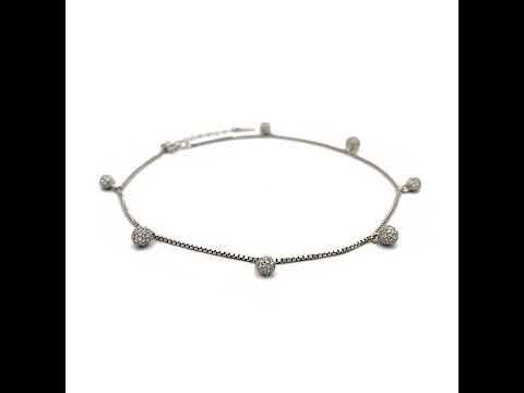 PurpleLuck Genelia Silver Anklet. Sterling Silver trendy and modern ankle jewellery for women and girls. Festive wear adjustable anklet