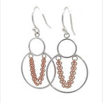 PurpleLuck - Silver and Rose Gold Celene Hoop Earrings