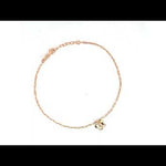 PurpleLuck Rose Gold Delicate Daisy Anklet. Sterling silver daily wear anklet wit floral design