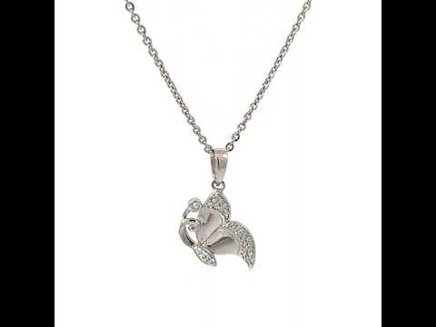 PurpleLuck Ava 925 Silver Butterfly Pendant. Charming party wear pendant with elegant design for women an girls.