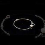PurpleLuck- Infinite Love Silver Pearl Bracelet