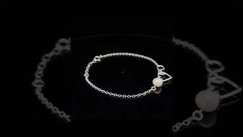 PurpleLuck- Infinite Love Silver Pearl Bracelet