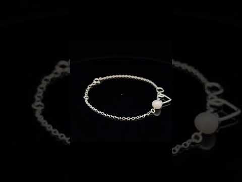 PurpleLuck- Infinite Love Silver Pearl Bracelet