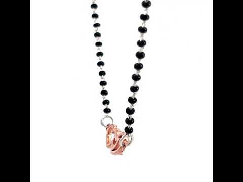PurpleLuck Nimrit Rose Gold  Mangalsutra 925  Silver elegant and dainty traditional wear