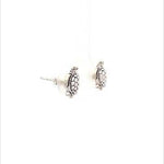 PurpleLuck Naomi Oxidized Sterling Silver Earrings . Tortoise shape cute and charming studs for women and girls 