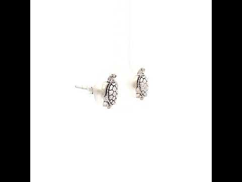 PurpleLuck Naomi Oxidized Silver Earrings