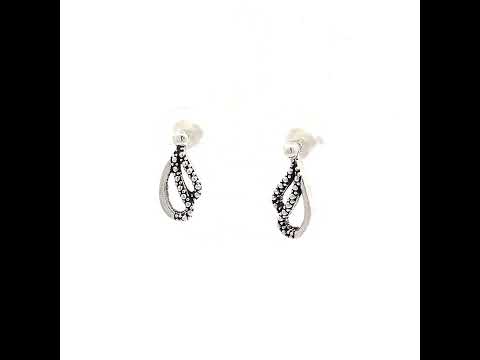 PurpleLuck Saoirse Oxidized 925 Silver Earring for everyday wear and gift for women and girls