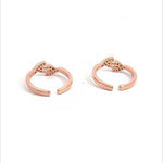PurpleLuck Hansika Rose Gold Toe Rings . Sterling Silver simple Indian Jewellery. Gift for Wife.