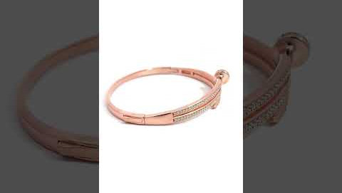 PurpleLuck- Rose Gold Nail Diamond Bracelet