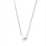 PurpleLuck Kristen Silver White Pearl Necklace Perfect for Office and party wear. Ideal gift for Women and girls