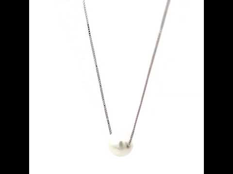 PurpleLuck Kristen Silver White Pearl Necklace Perfect for Office and party wear. Ideal gift for Women and girls