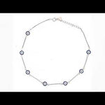 PurpleLuck 925 Silver Mystic Evil Eye Anklet. gifting for girlfriend and daily wear