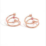 Purpleluck Triple Gem Spiral 925 Silver Toe Rings Traditional and minimal Indian jewellery. Simple daily wear