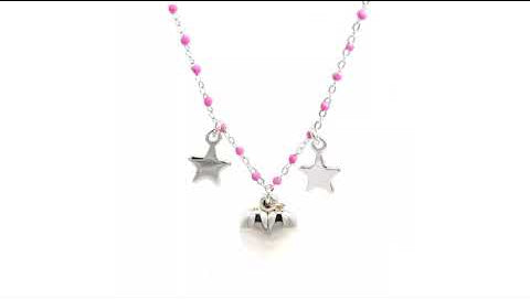 Purpleluck Heartfelt Constellation 925 Silver Necklace. Heart and star shaped necklace for gifting to girlfriends