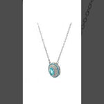 Purpleluck Elegant Blue Gemstone 925 Silver Pendant. Trendy pendant design for women and girls