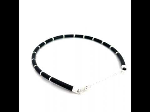Purpleluck Moonshadow 925 Silver Anklet traditional black anklet for women. Trendy and minimal anklet for daily wear