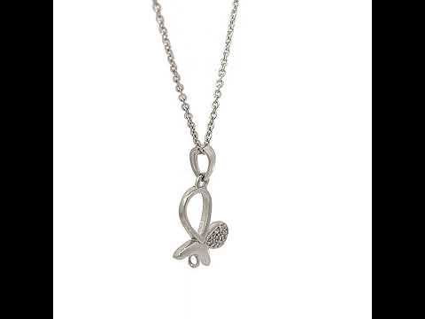 purpleluck gisele silver pendant. Butterfly shaped sterling silver pendant