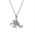 PurpleLuck Monarch 925 Silver Butterfly Pendant for gifting to girlfriend  and wife with adjustable chain