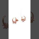PurpleLuck 925 Silver  Floral Wreath Earrings. Gift for girlfirend and wife