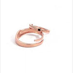 PurpleLuck Valentine 925 Silver Couple Rings for Valentines day and anniversary gift for couples in rose gold. Adjustable ring for romantic gift