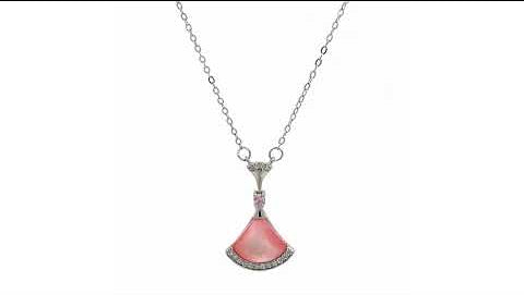 Purpleluck Pink Petal 925 Silver Pendant for women and girls daily and party wear, luxury gift