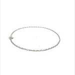 PurpleLuck Samantha 925 Silver Italian Anklet. Dainty and elegant ankle jewelry for daily wear for women