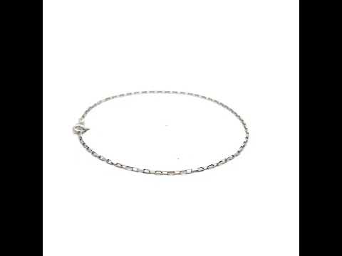 PurpleLuck Samantha 925 Silver Italian Anklet. Dainty and elegant ankle jewelry for daily wear for women