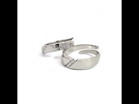 PurpleLuck Karlie 925 Silver Couple Rings Luxury adjustable elegant rings for romantic gift. Couple rings for Man and Women