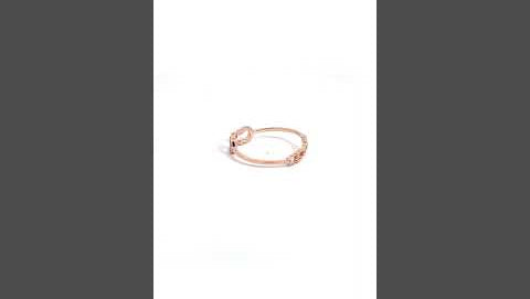 PurpleLuck Double-Sided 925 Silver Stackable Ring. Rose Gold trendy minimalistic Ring