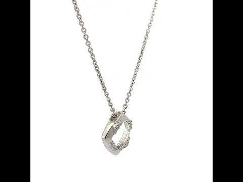 PurpleLuck Torque Silver Pendant Necklace- Sterling Silver elegant and modern office wear pendant for women and girls
