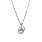 PurpleLuck Circle Of Life 925 Silver Necklace. Minimal daily and office wear pendant. Ideal gift for sister, girlfriend and wife