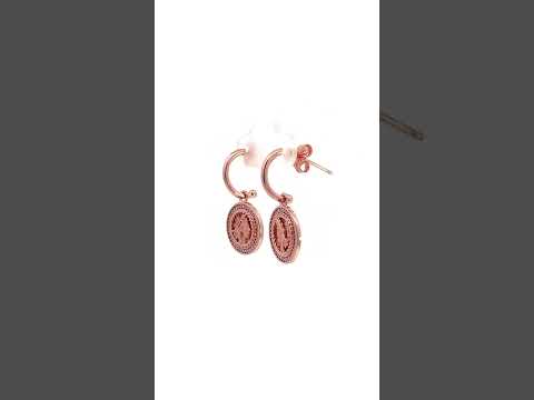 PurpleLuck- Aphrodite Rose Gold Coin Earrings