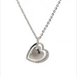 PurpleLuck Heart Of Glass Silver Pendant. Sterling Silver charming romantic gift for girlfriend.