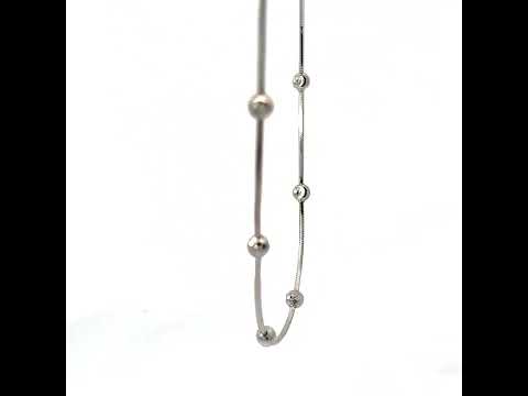 Purpleluck Frances Silver Italian Necklace