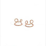 PurpleLuck Allison  Rose Gold Ear Cuffs. Sterling silver trendy and modern design for women and girls