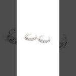 PurpleLuck 925 Silver Chain Toe Rings for women open toe ring for everyday wear 