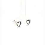 Purpleluck Teresa Oxidized Silver Earrings. Lightweight and heart shaped sterling silver earrings for girls and women