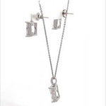Purpleluck Radiant Solitaire 925 Silver Pendant Set trendy and minimal pendant set. Romantic gift for women