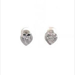 PurpleLuck Kardashian 925 Silver  Heart Earrings. Heart Shaped Zircon Studs for women and girls for daily wear