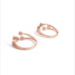 PurpleLuck Priyamani Rose Gold Toe Rings . Sterling Silver simple daily wear toe rings. Gift for Wife.