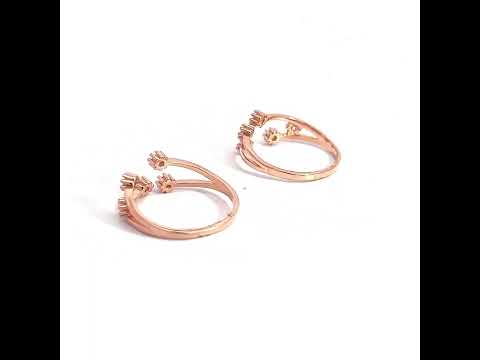 PurpleLuck Priyamani Rose Gold Toe Rings . Sterling Silver simple daily wear toe rings. Gift for Wife.