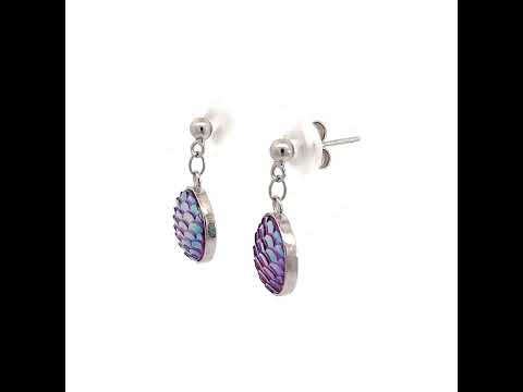 PurpleLuck Aurora Silver Earrings